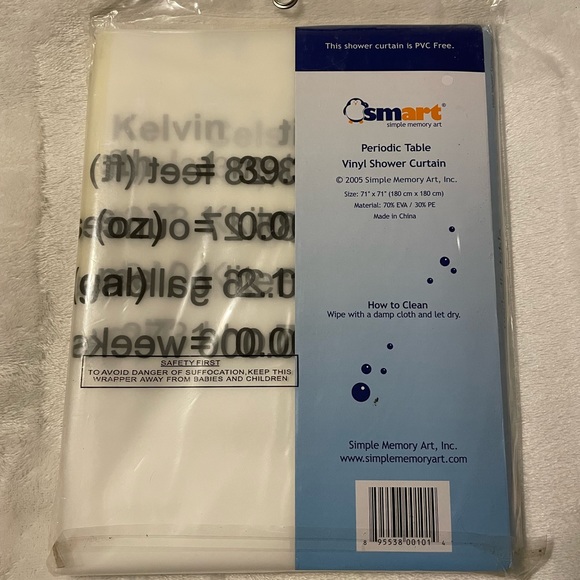 Periodic Table Shower Curtain - Picture 2 of 2